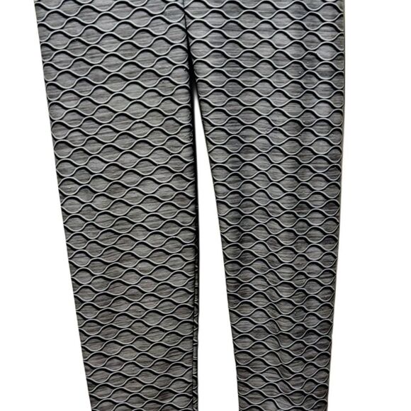 Fiercepulse 3D Silver And Black Geometric Mermaid Leggings. Sz S - Picture 1 of 3